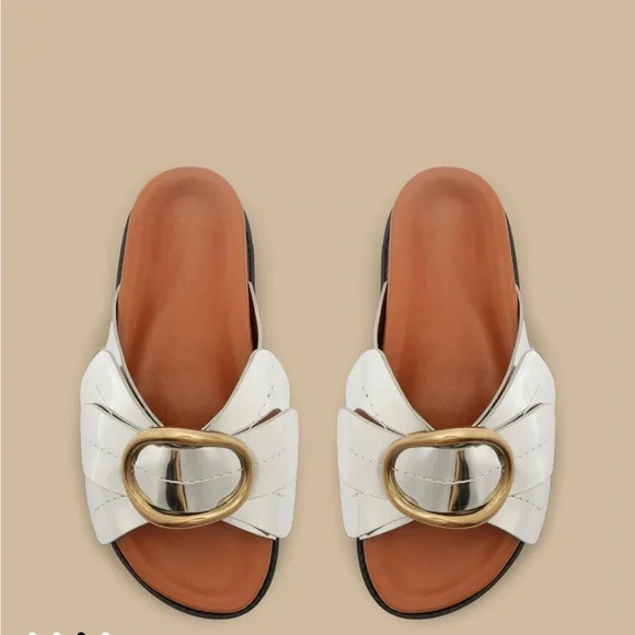 Silver Daisy Slide Sandal - Picture 6 of 6